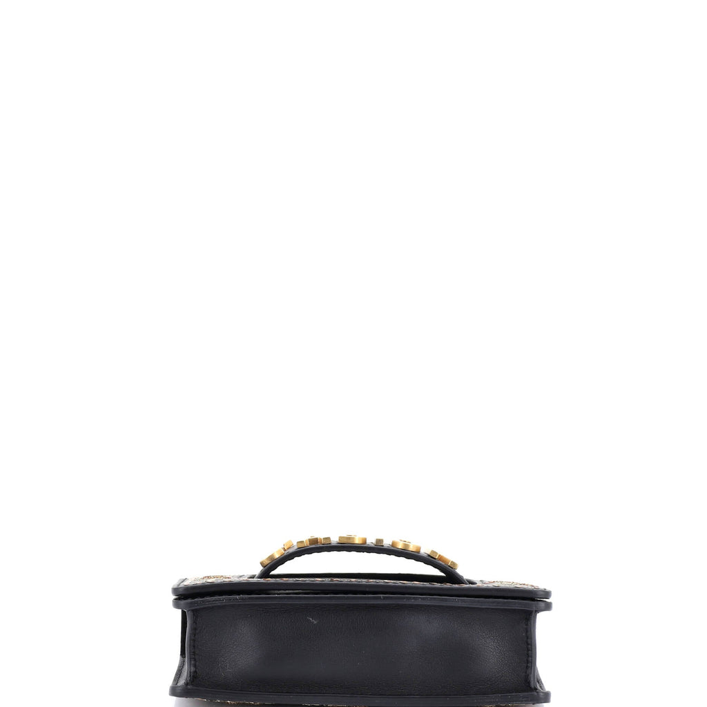 J'Adior Flap Bag Embellished Leather Mini