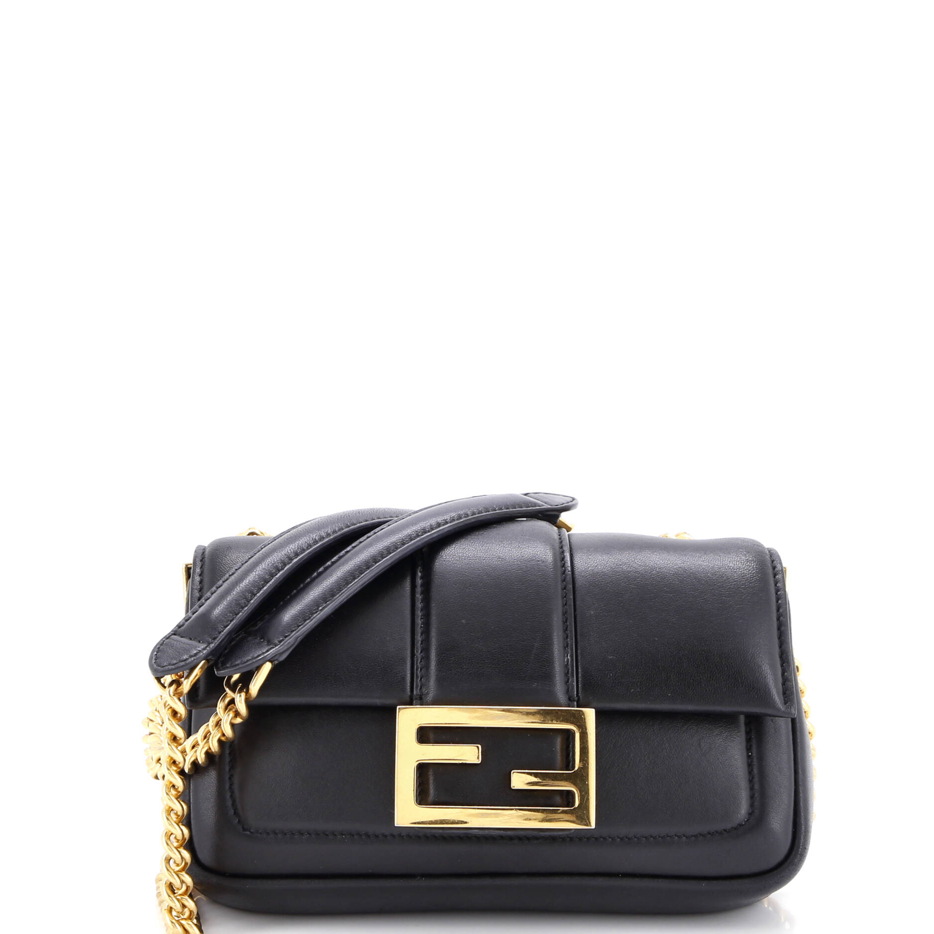 Chain Baguette Bag Leather Mini