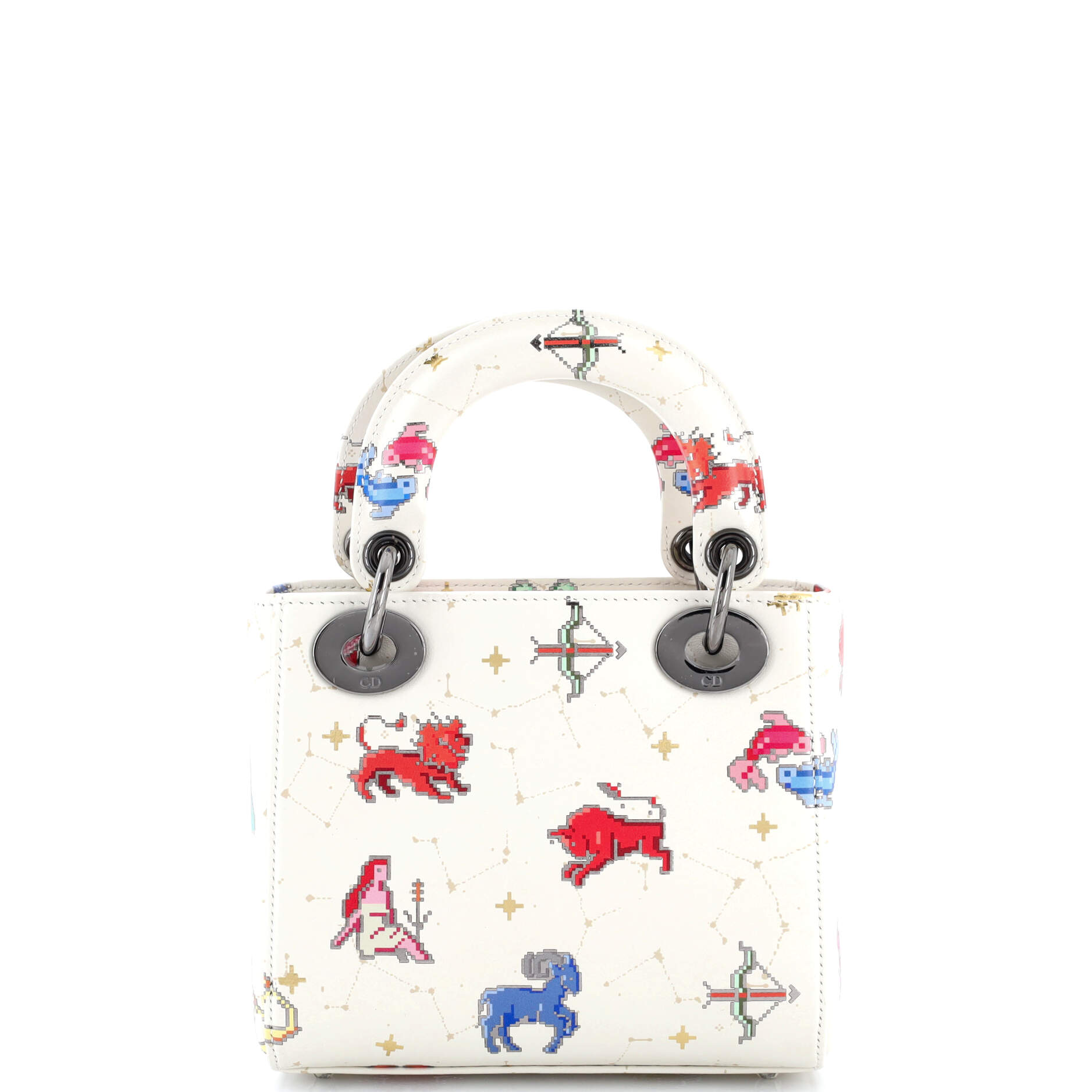 Lady Dior Bag Limited Edition Pixel Zodiac Printed Calfskin Mini