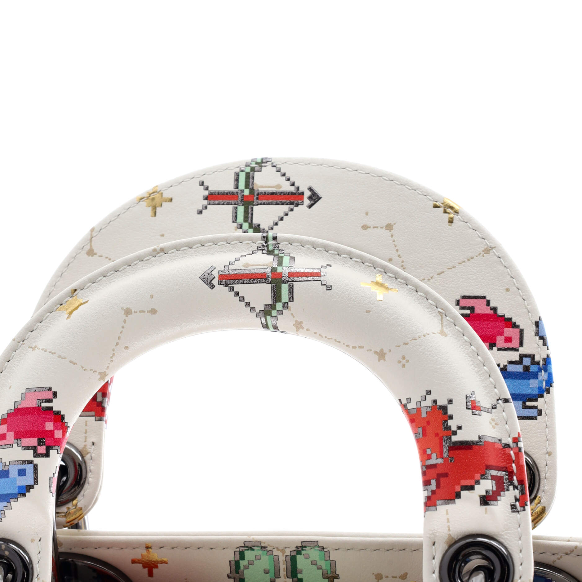 Lady Dior Bag Limited Edition Pixel Zodiac Printed Calfskin Mini