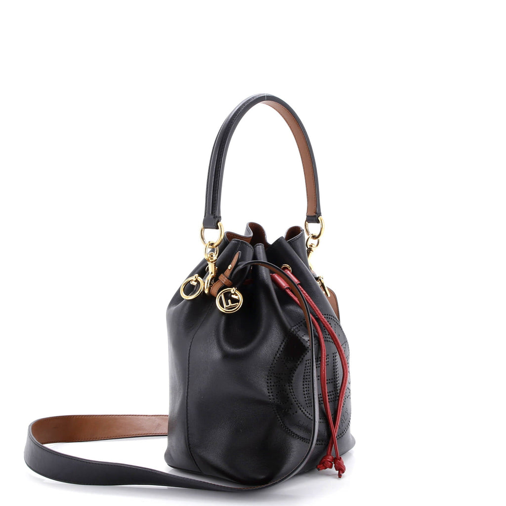 Mon Tresor Bucket Bag Perforated Leather Small