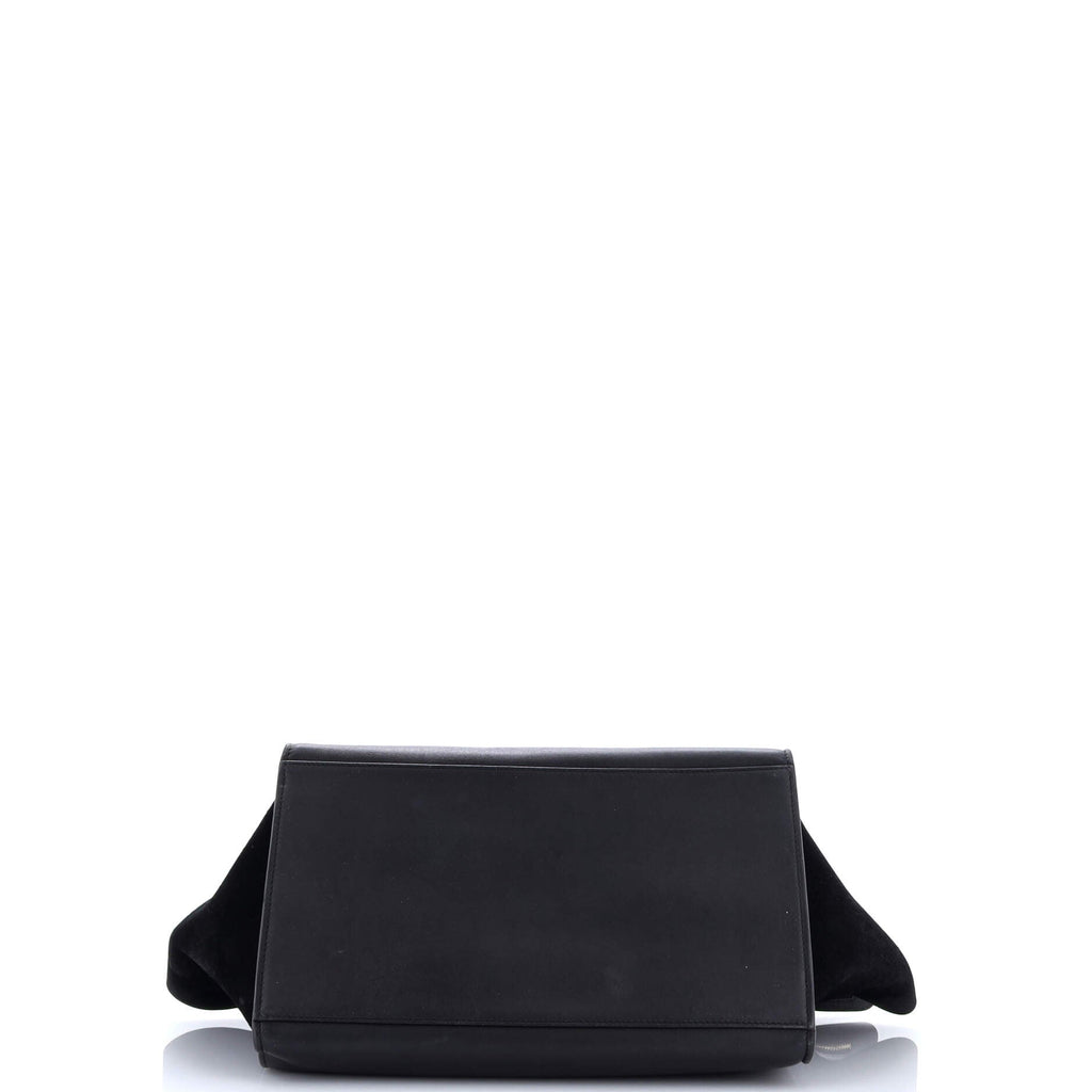 Trapeze Bag Crocodile Embossed Leather Large