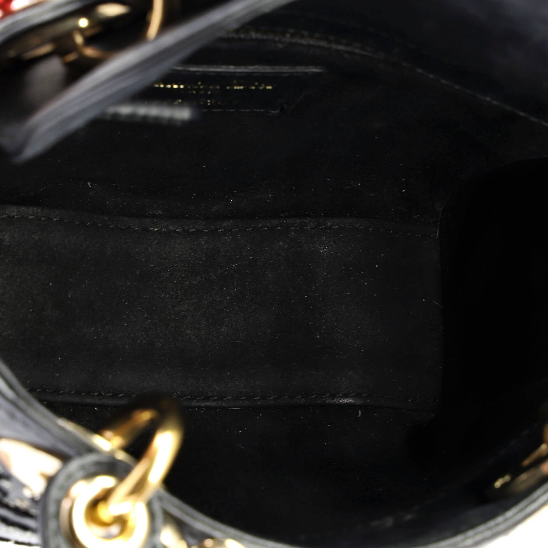 Lady Dior Chain Bag Embroidered Calfskin Mini
