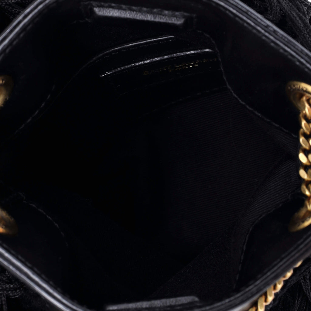 Grace Fringe Hobo Leather and Crochet Small