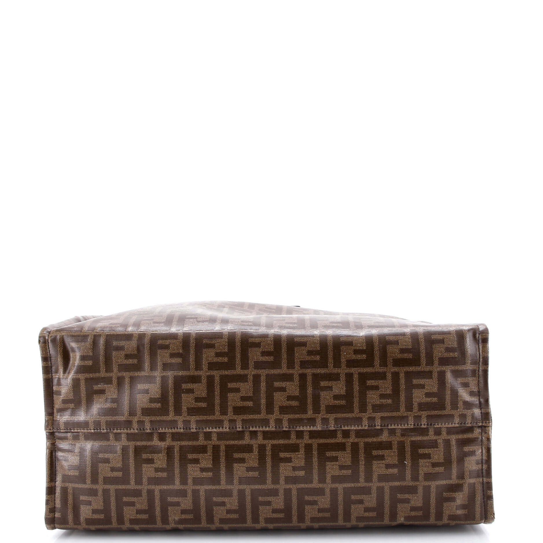 Mania Logo Shopper Tote Zucca Coated Canvas Large