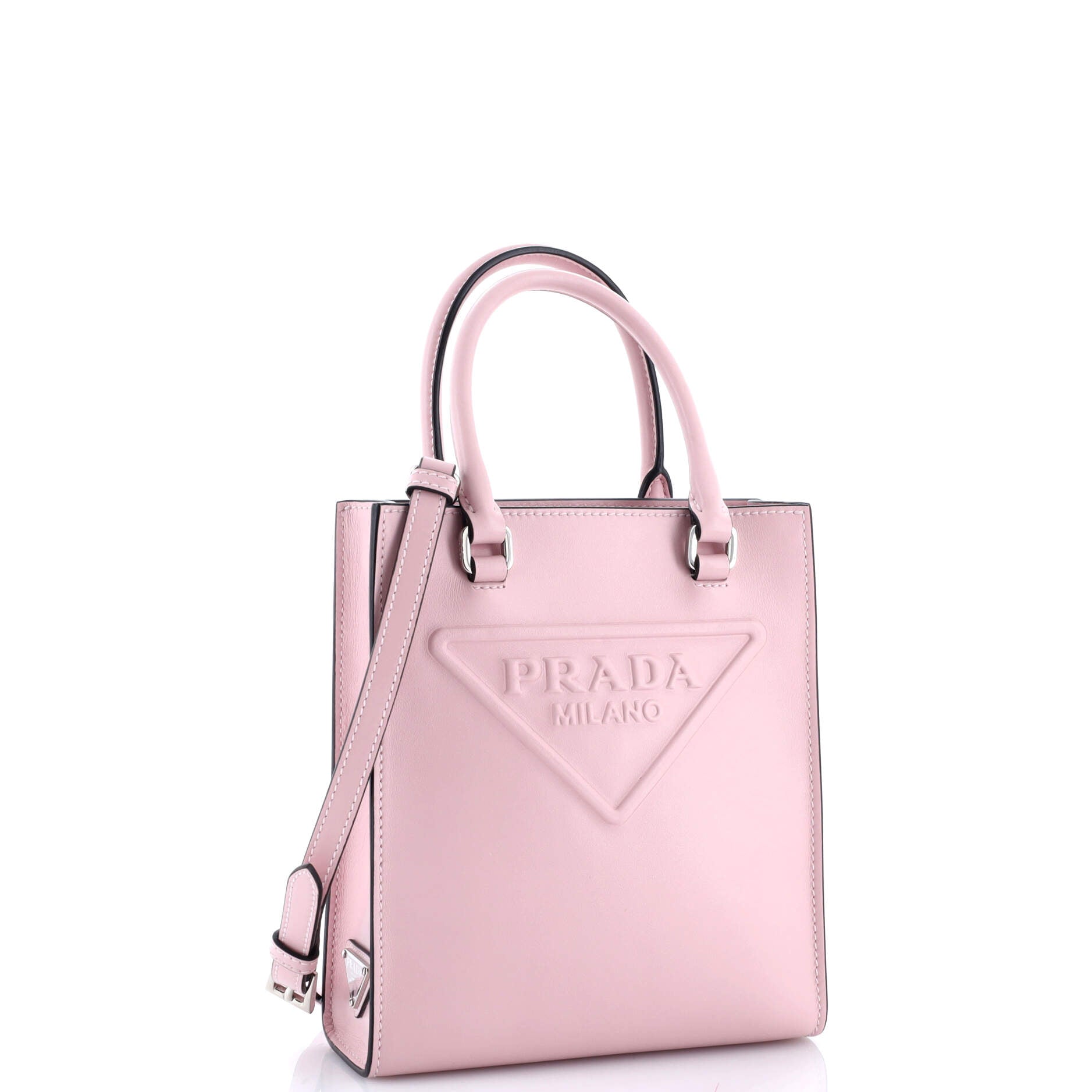 Logo Drill Tote Leather Mini