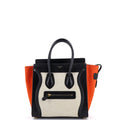 Tricolor Luggage Bag Canvas and Leather Micro
