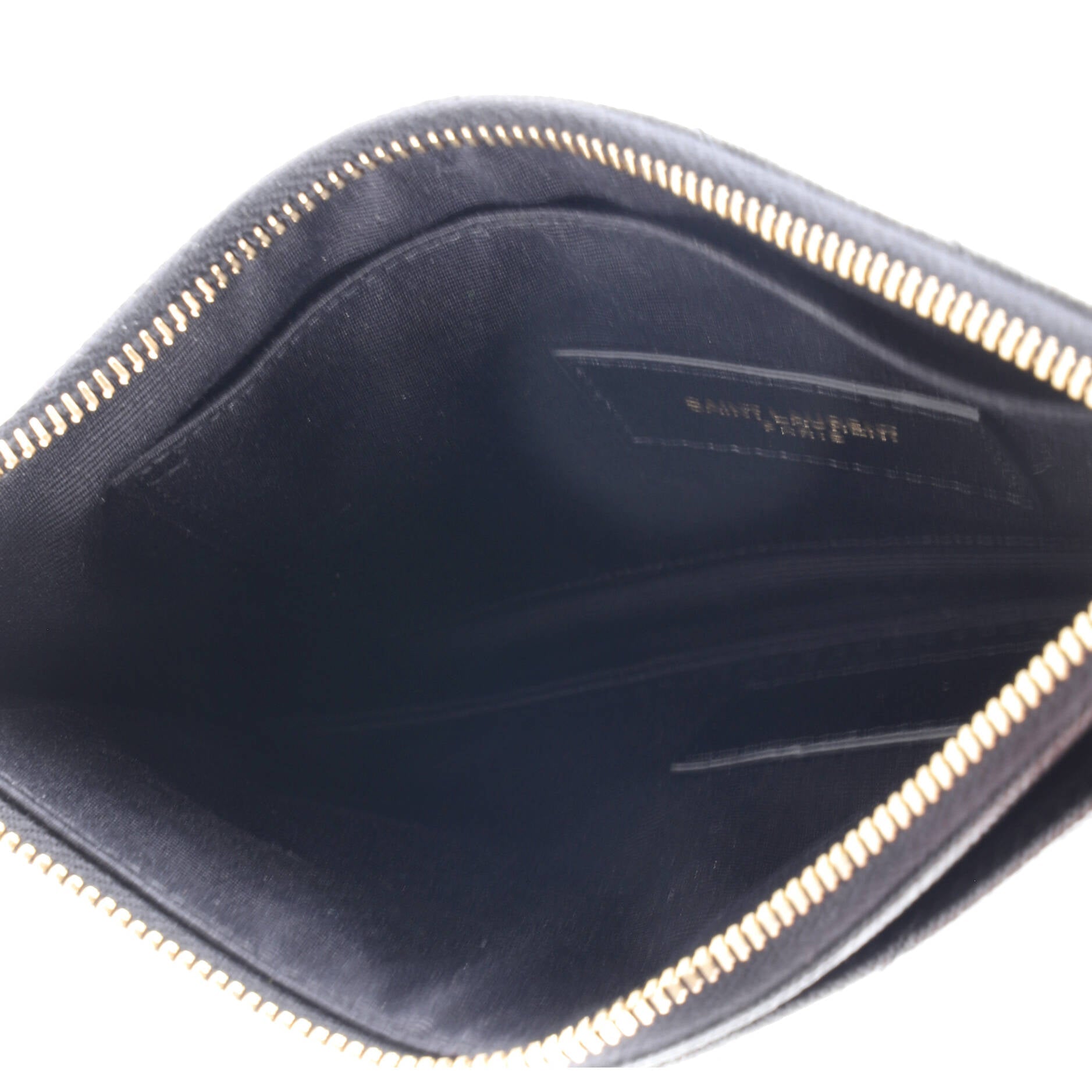 Classic Monogram Zip Bill Pouch Matelasse Chevron Leather Medium