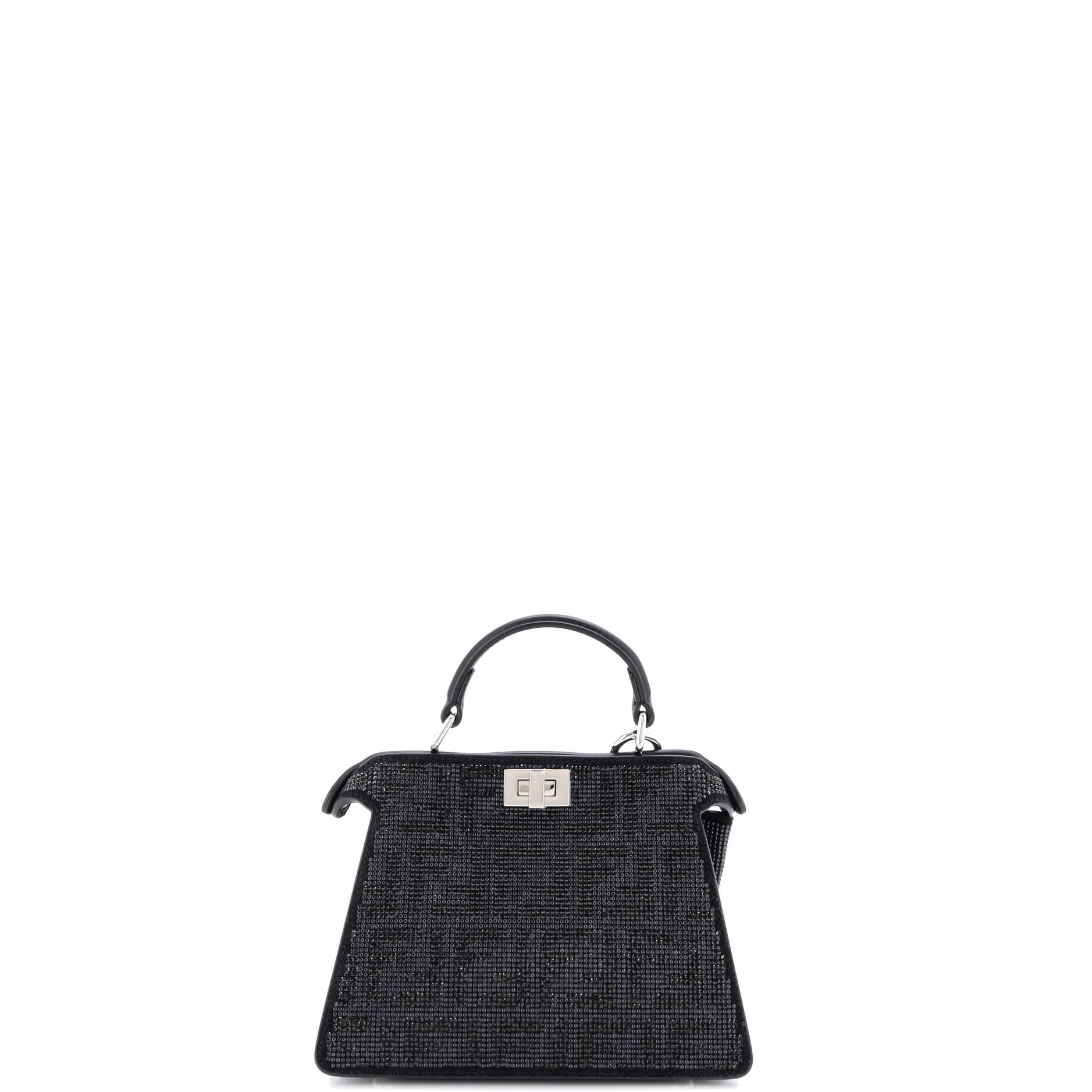 Peekaboo ISeeU Bag Zucca Crystal Embellished Suede Petite