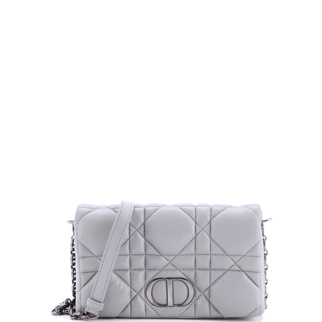 Caro Flap Pouch with Chain Macrocannage Quilt Calfskin Mini