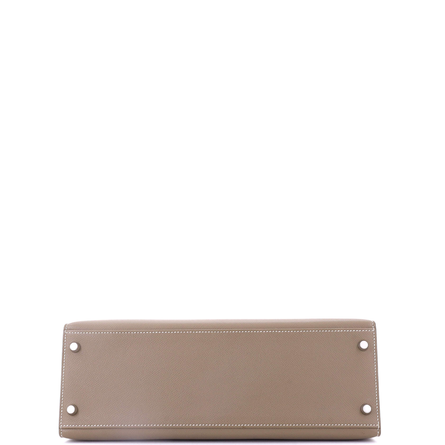 Kelly Handbag Grey Epsom with Palladium Hardware 32