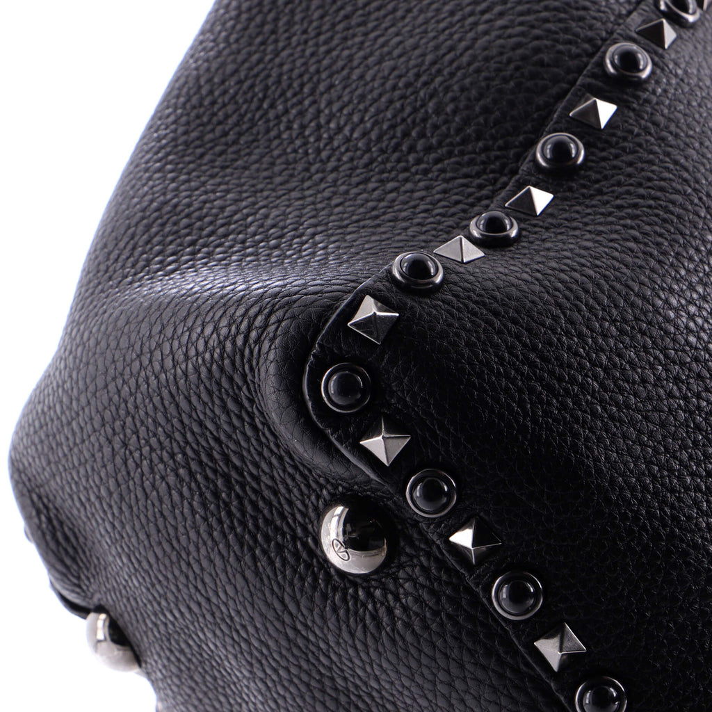 Rolling Rockstud Tote Leather with Cabochons Medium