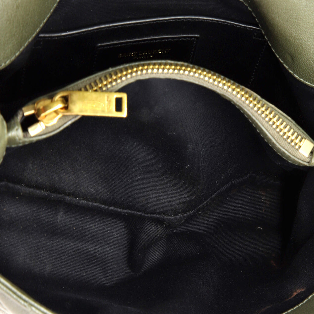 Classic Monogram College Bag Matelasse Chevron Leather Medium