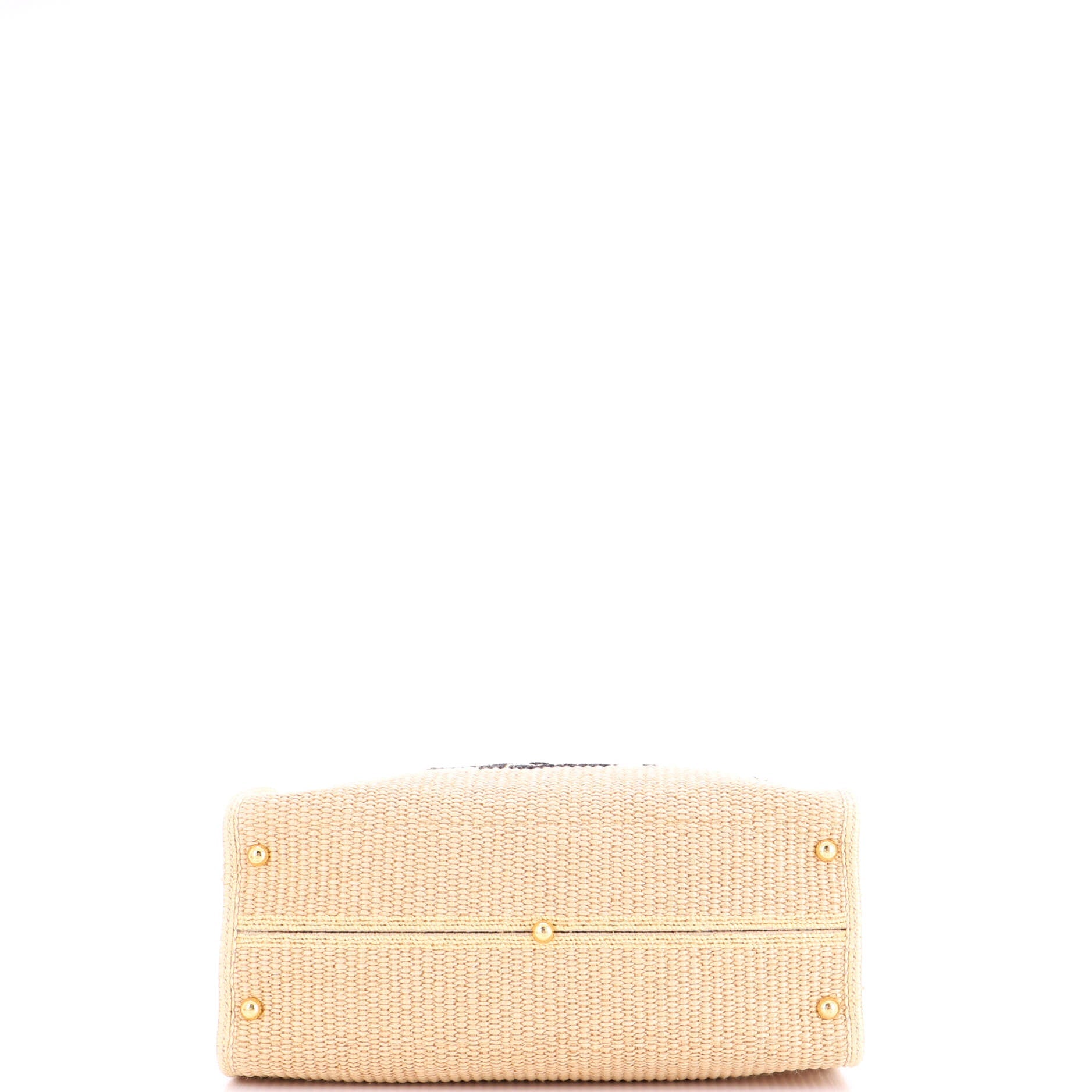 Sunshine Shopper Tote Woven Raffia Medium
