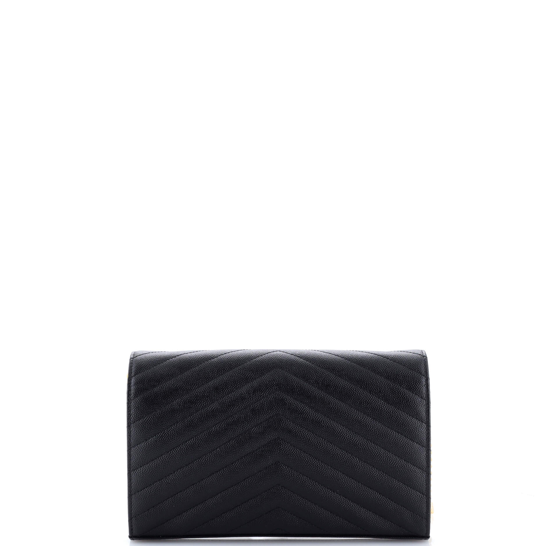 Classic Monogram Wallet on Chain Matelasse Chevron Leather Medium