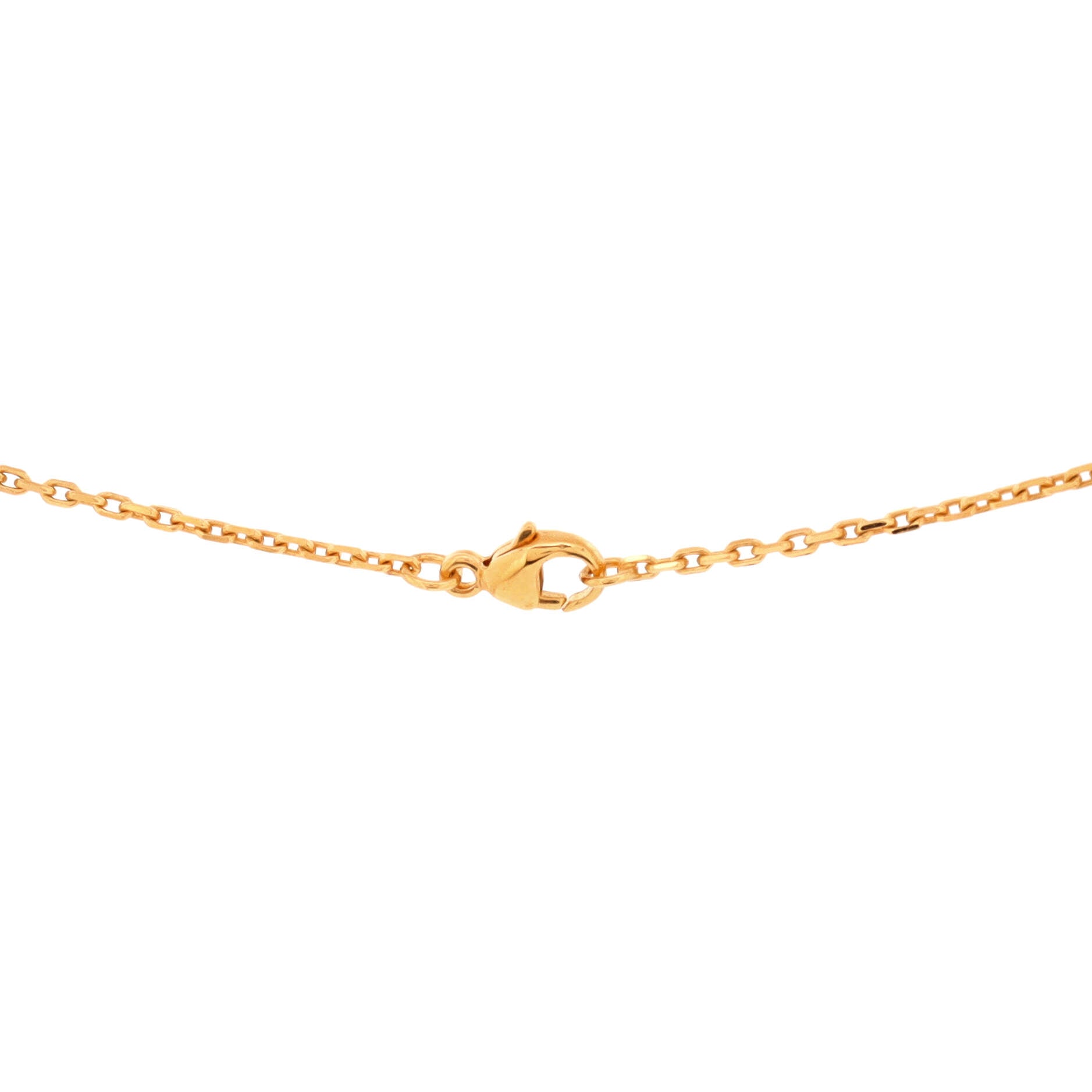 Pop H Pendant Chain Necklace Metal and Enamel Mini