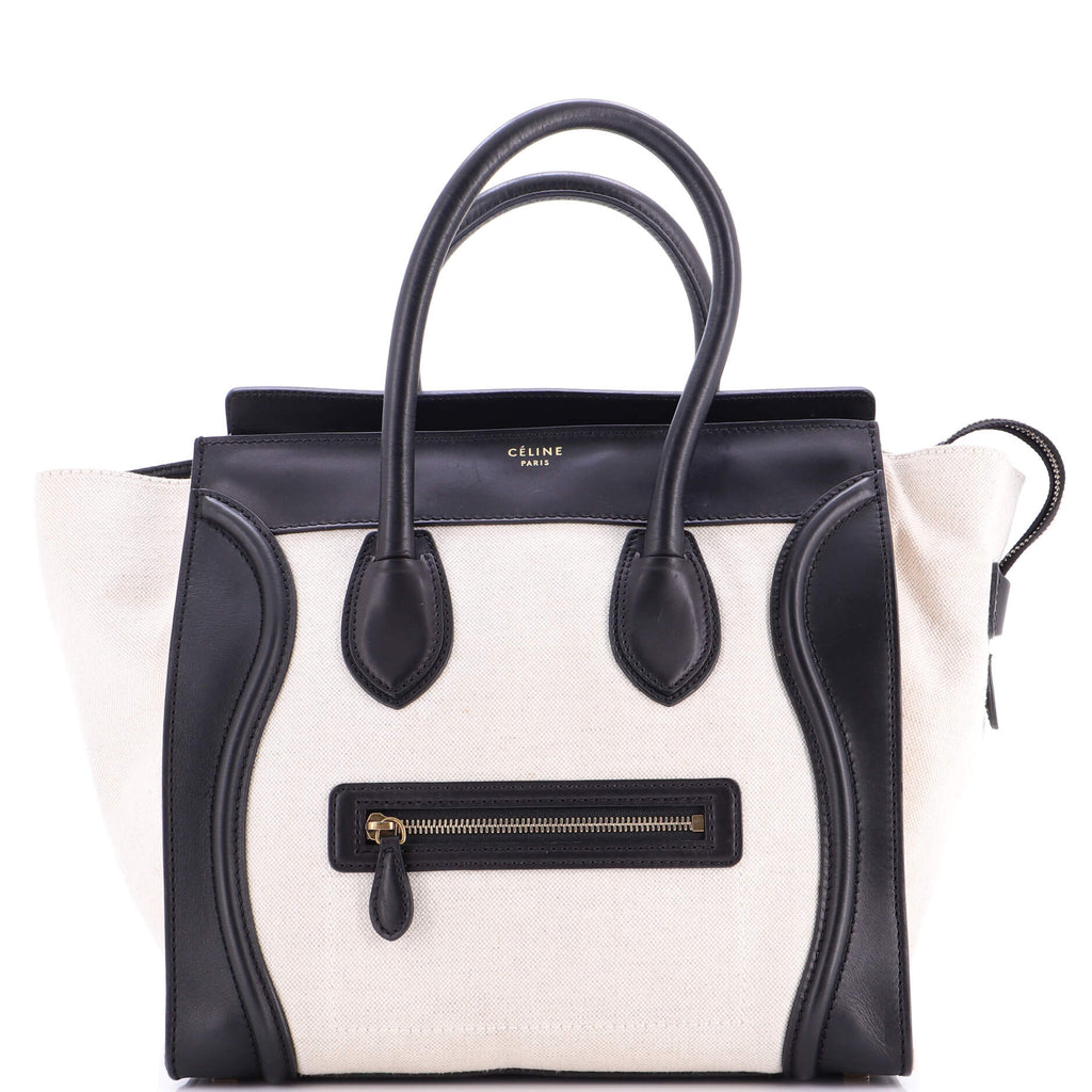 Luggage Bag Canvas and Leather Mini