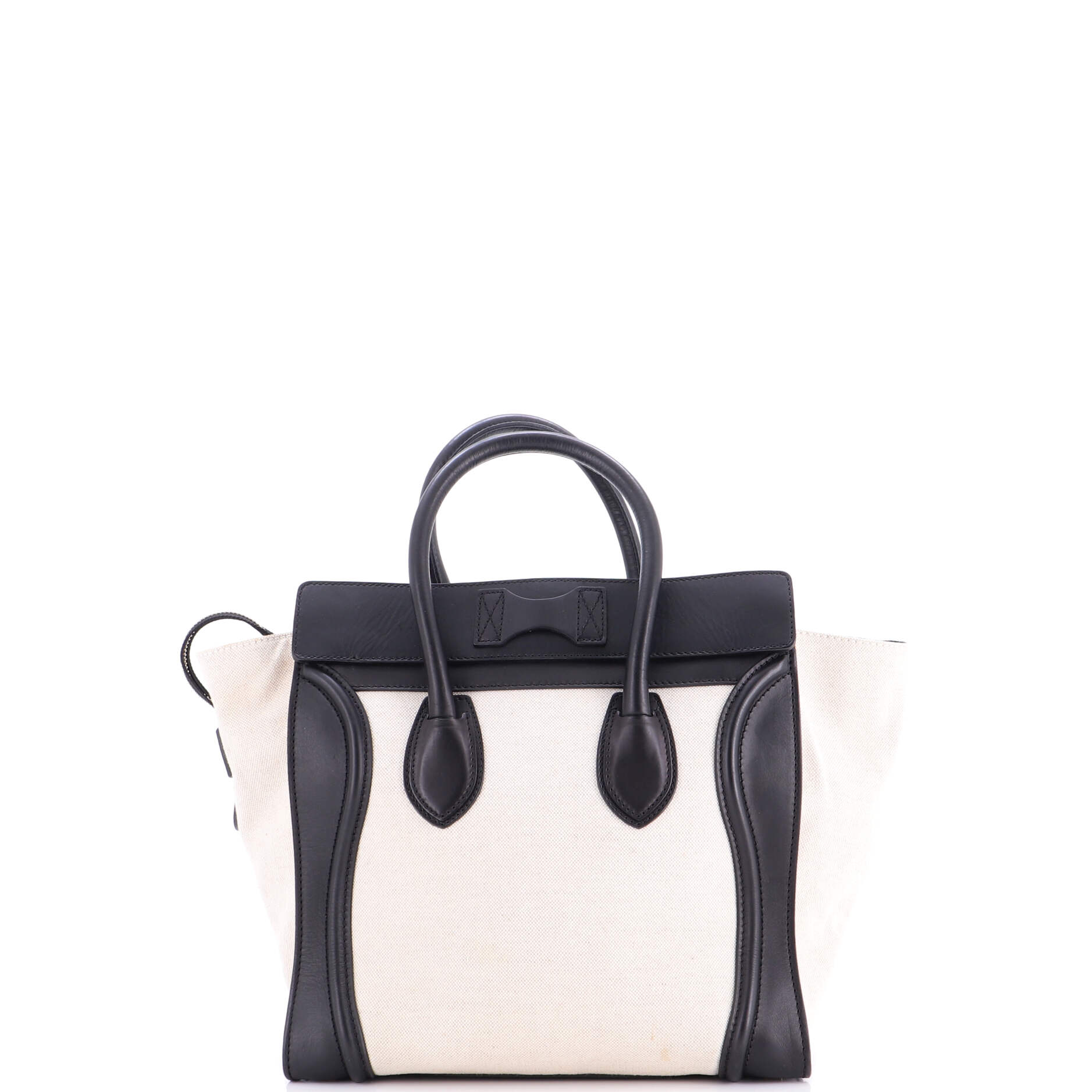 Luggage Bag Canvas and Leather Mini