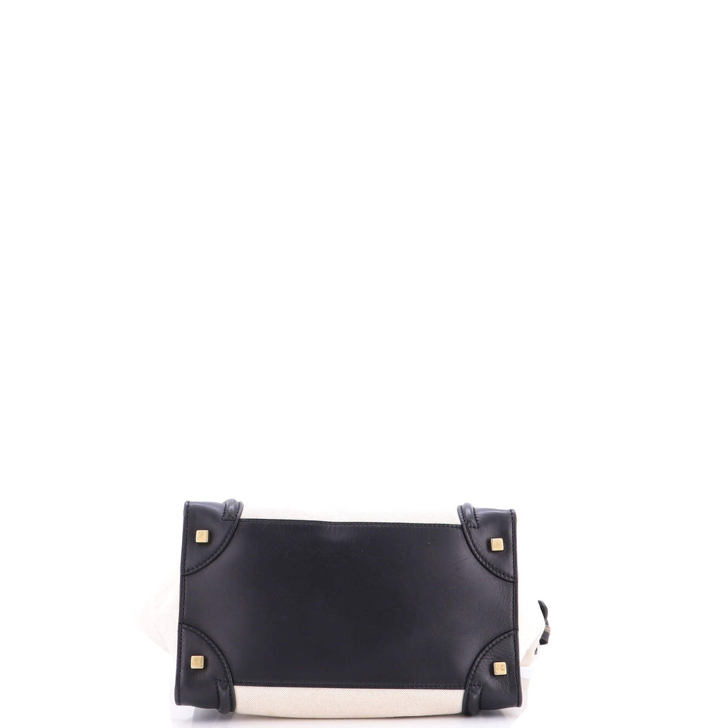 Luggage Bag Canvas and Leather Mini