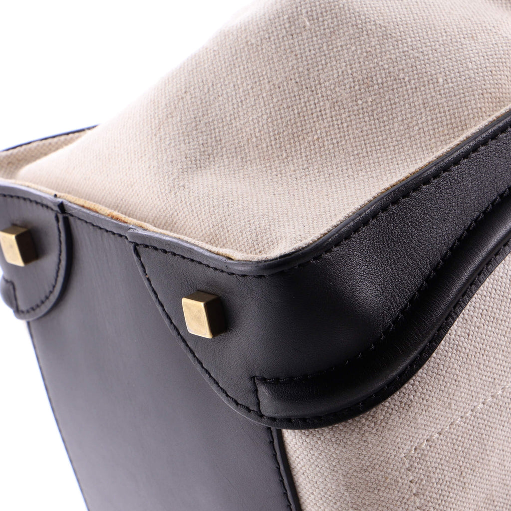 Luggage Bag Canvas and Leather Mini