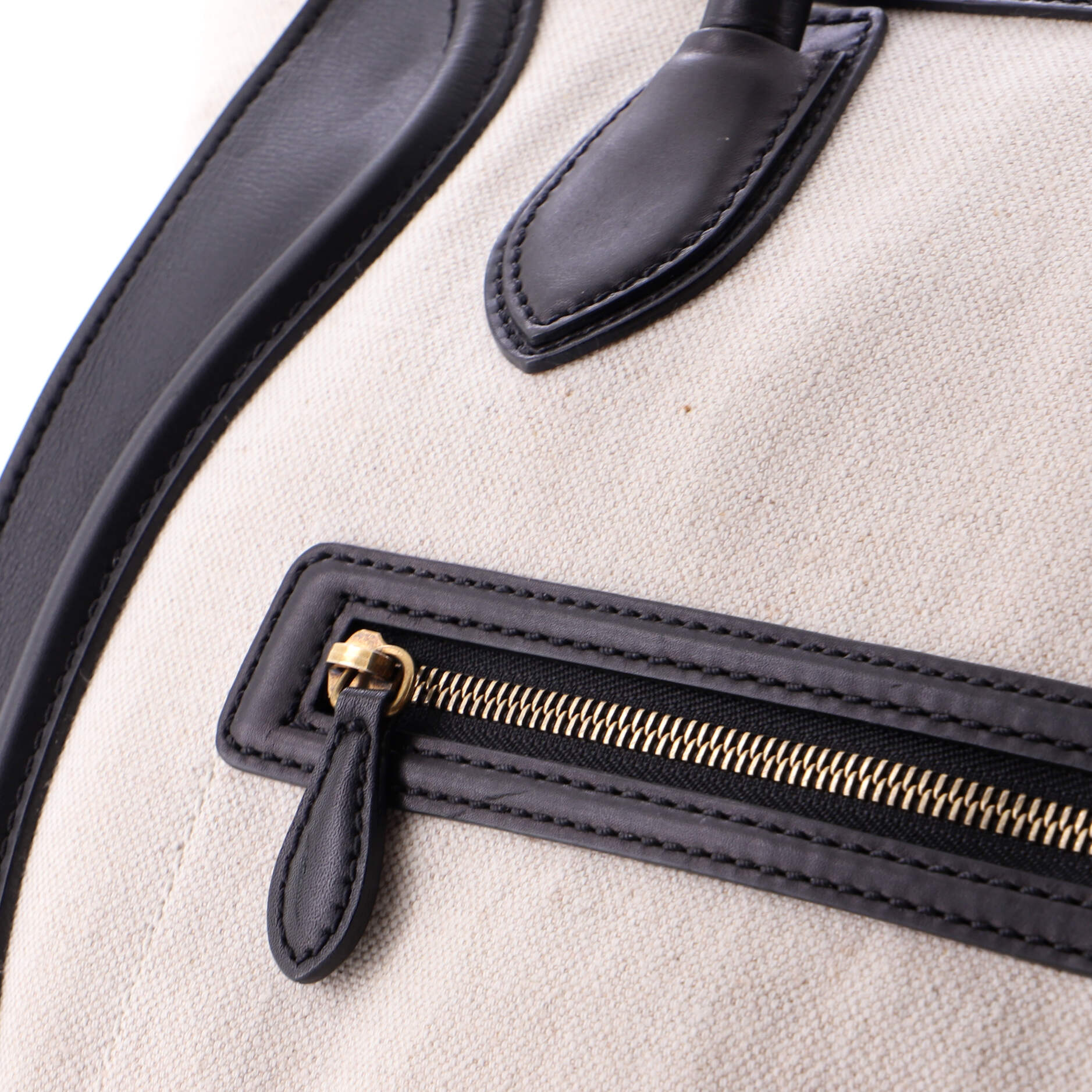 Luggage Bag Canvas and Leather Mini