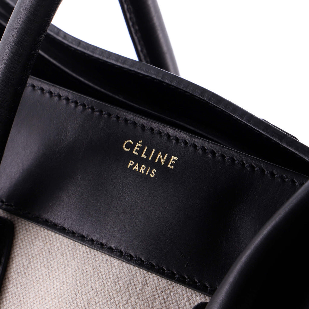 Luggage Bag Canvas and Leather Mini