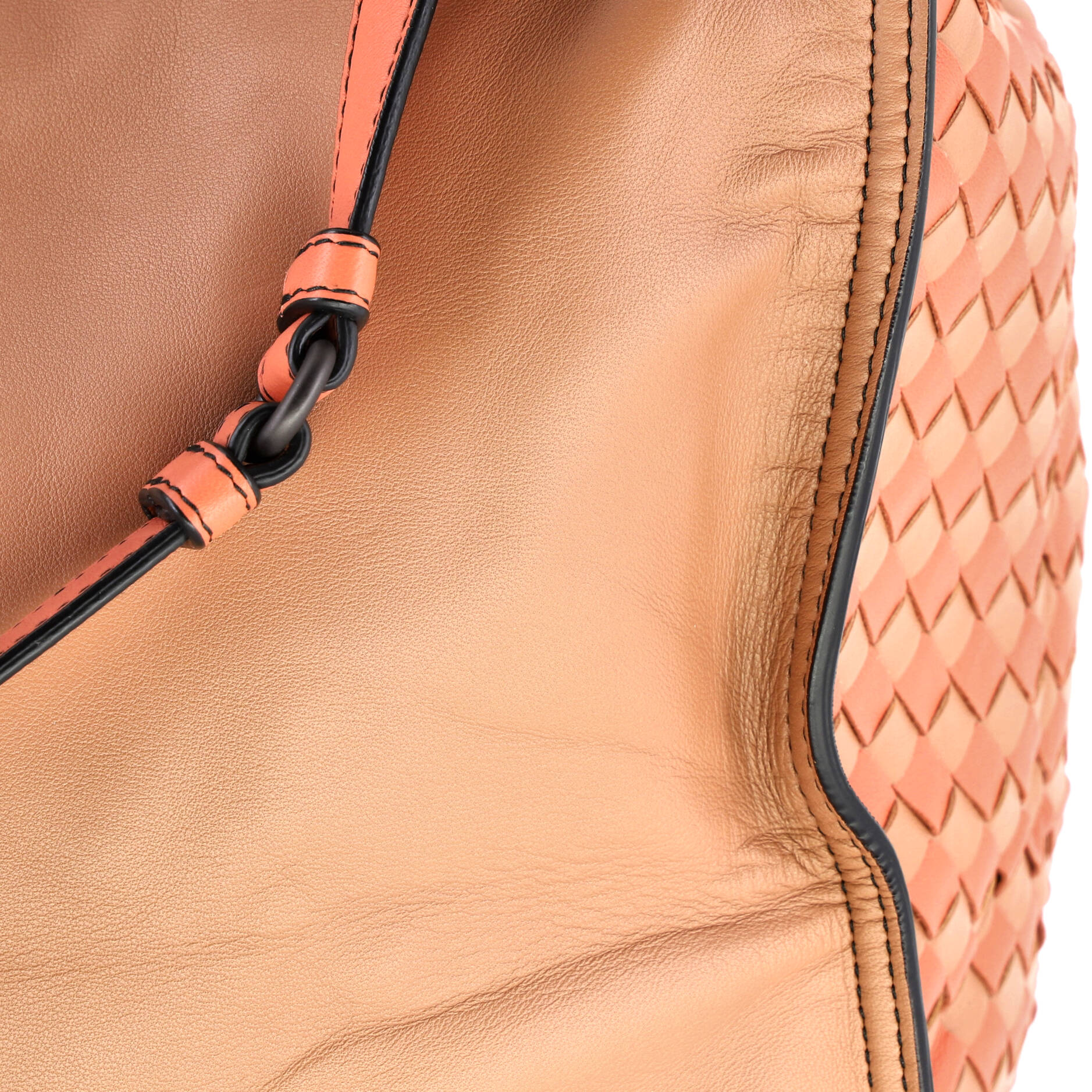 Palio Fold Over Tote Colorblock Nappa Leather With Intrecciato Detail