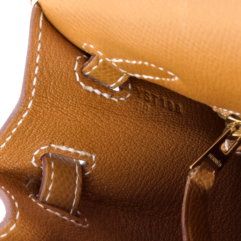 Kelly Handbag Gold Epsom with Gold Hardware 25