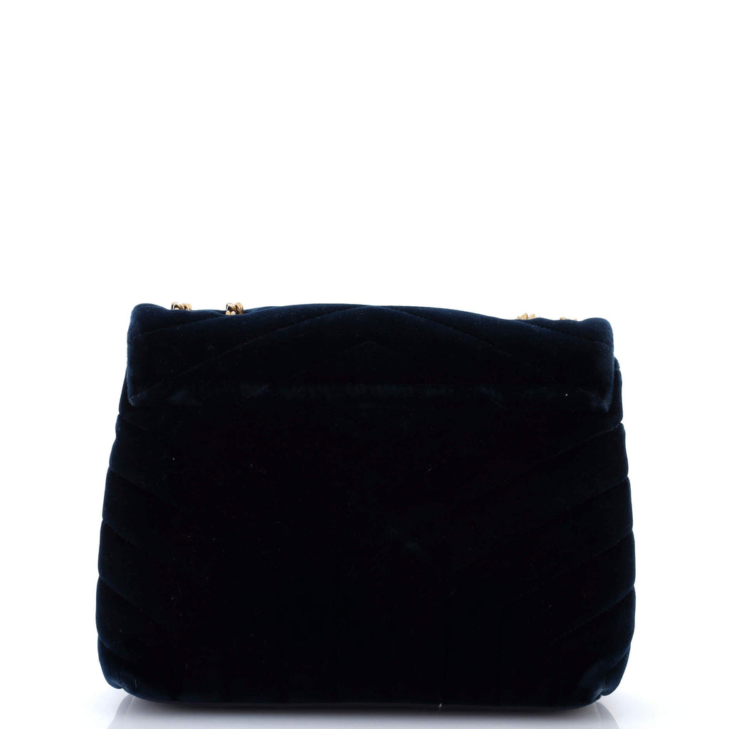 Loulou Shoulder Bag Matelasse Chevron Velvet Small