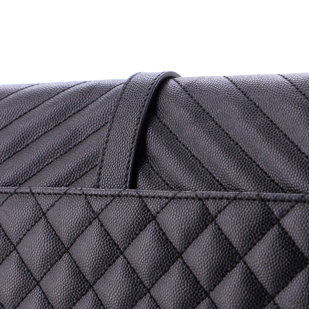 Classic Monogram Envelope Satchel Mixed Matelasse Leather Large
