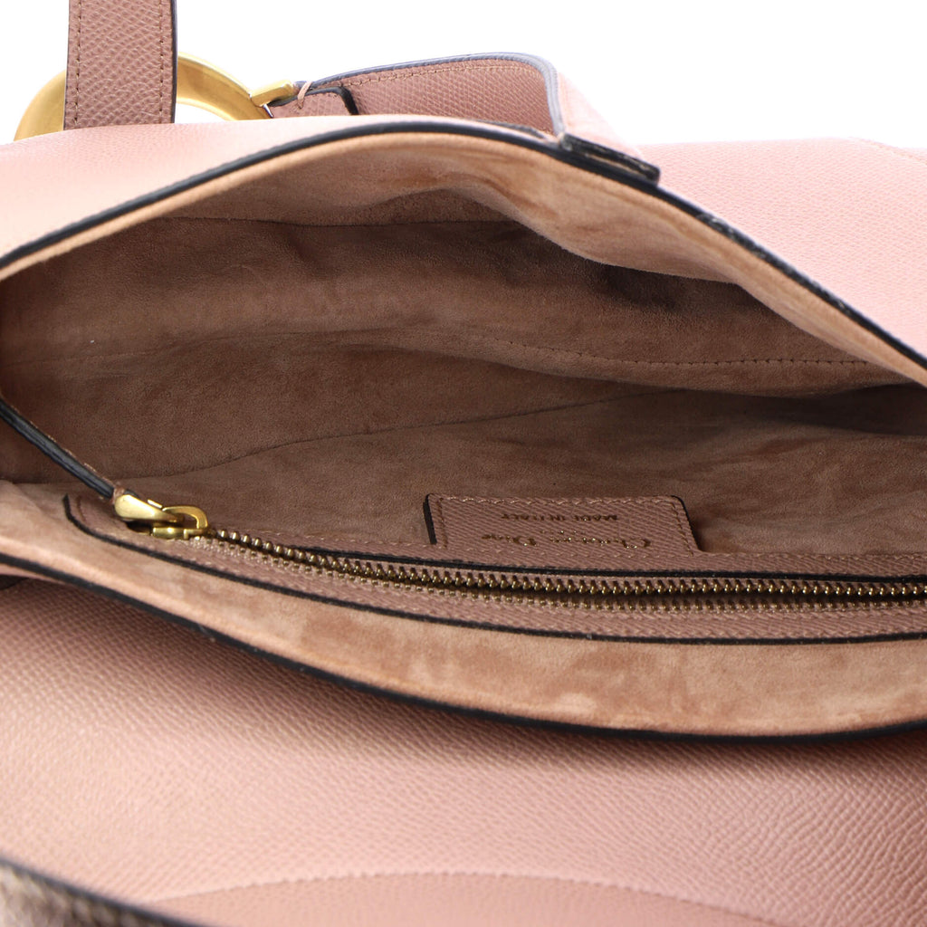 Saddle Handbag with Strap Leather Medium