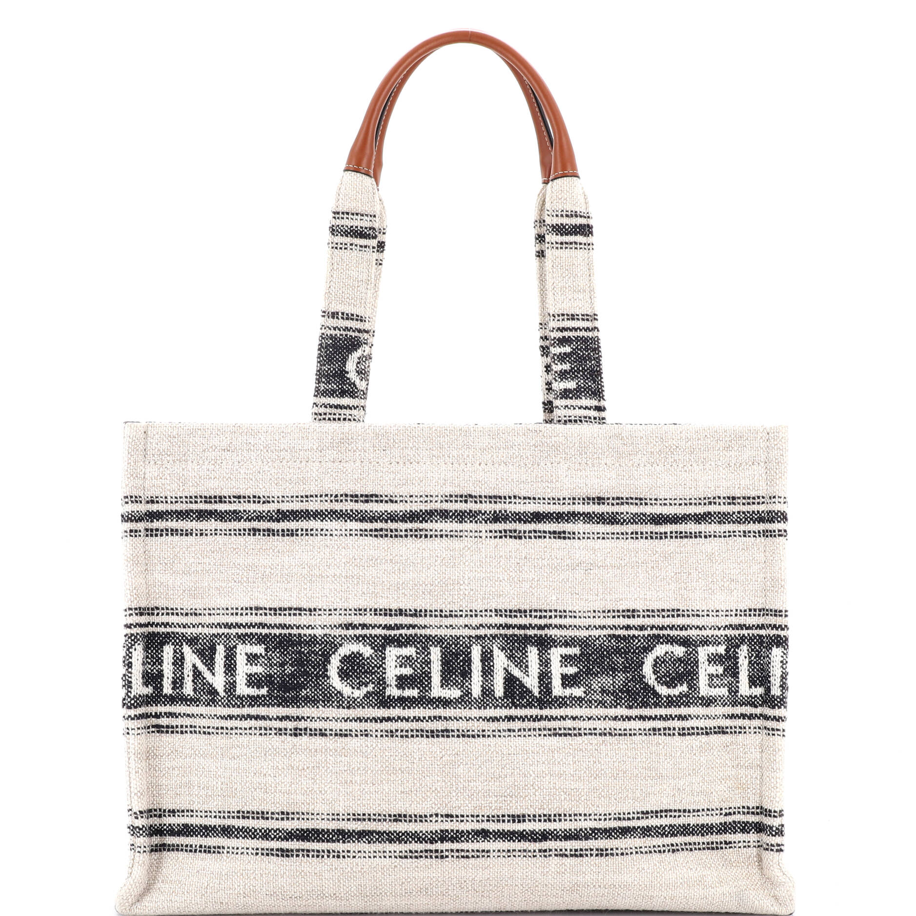 Cabas Thais Tote Striped Jacquard Textile Large
