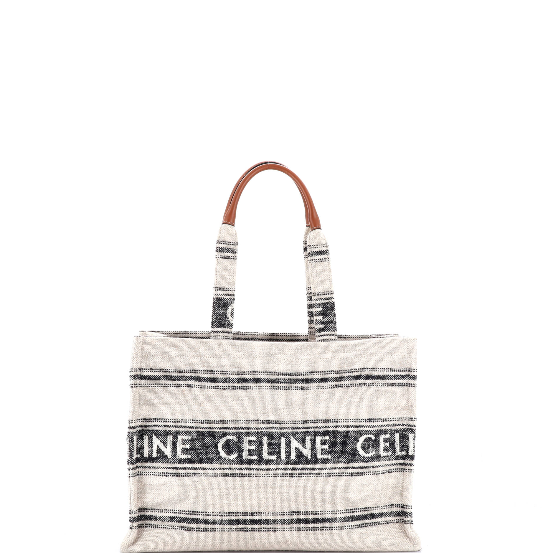 Cabas Thais Tote Striped Jacquard Textile Large