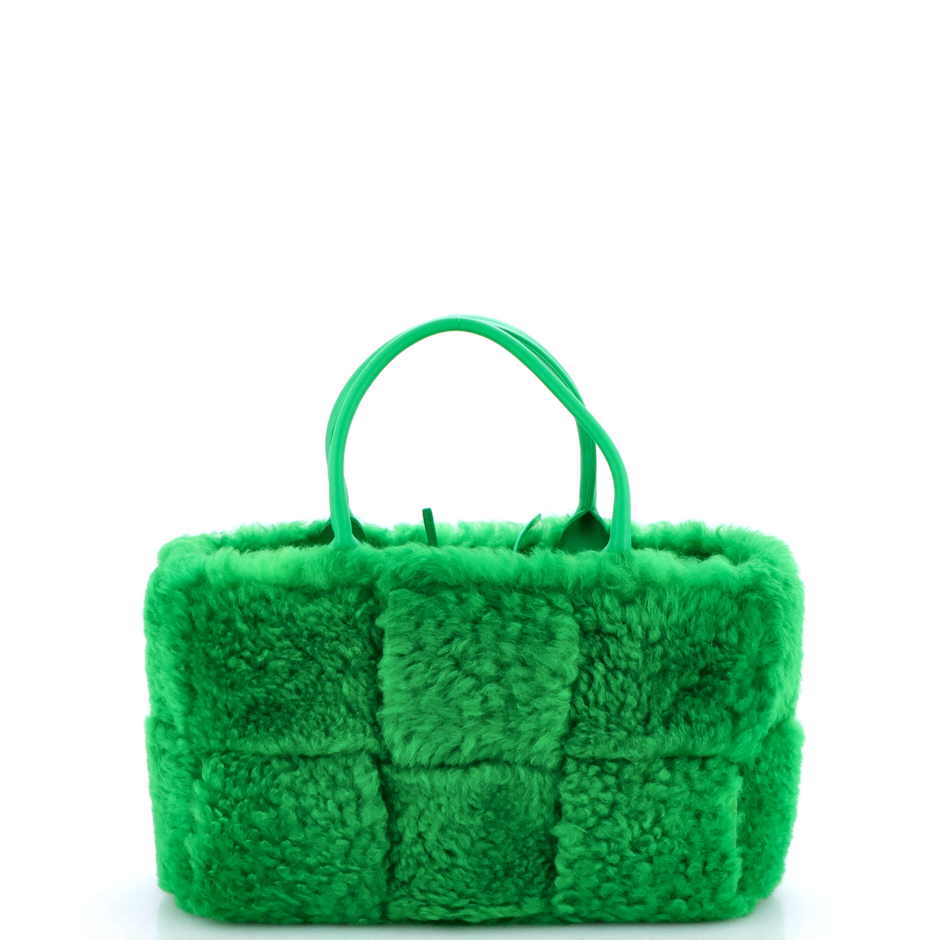 Arco Tote Intrecciato Shearling Small