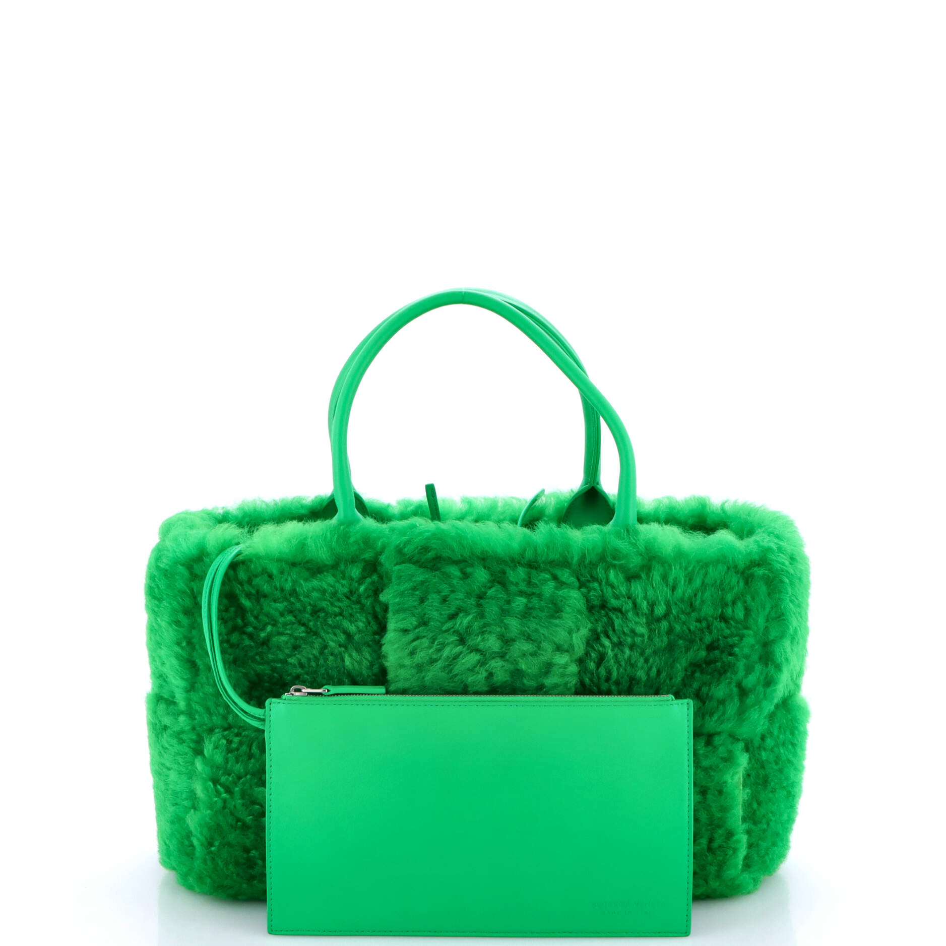 Arco Tote Intrecciato Shearling Small