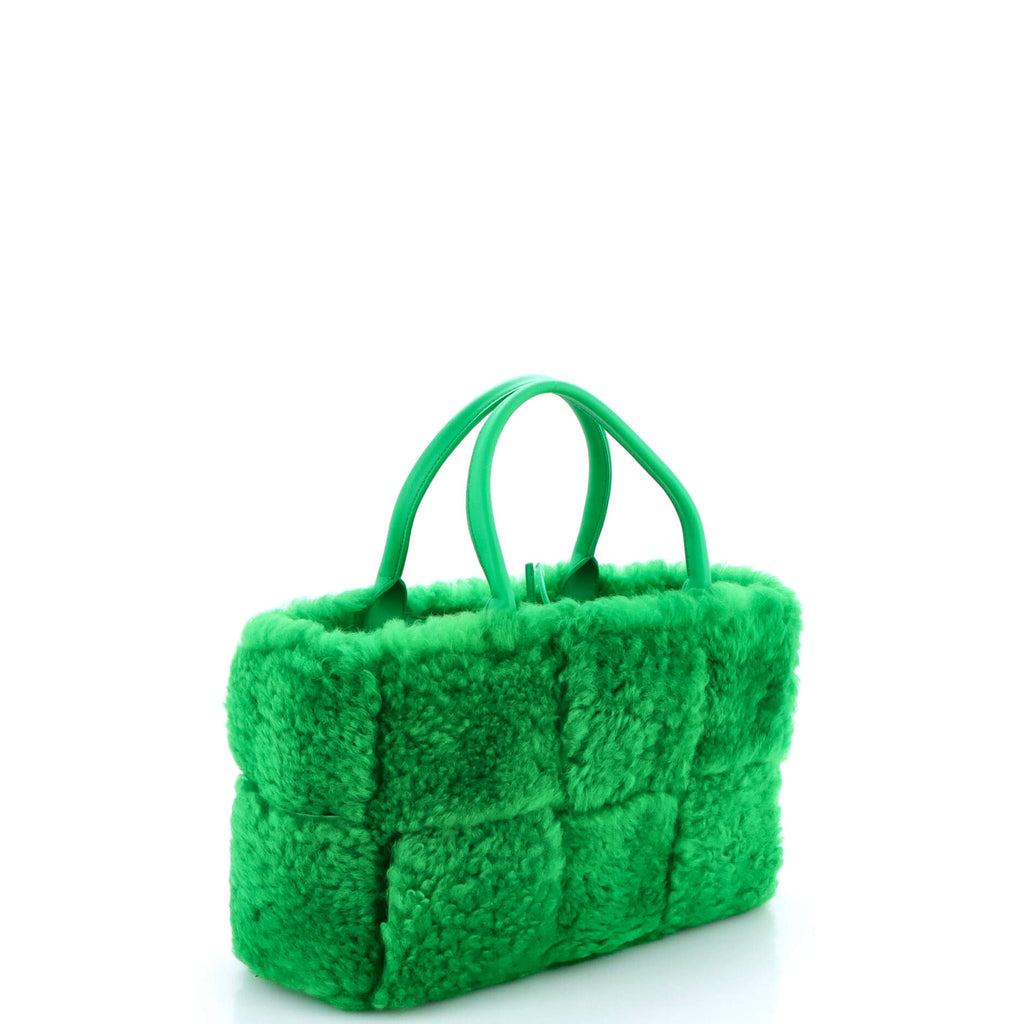 Arco Tote Intrecciato Shearling Small