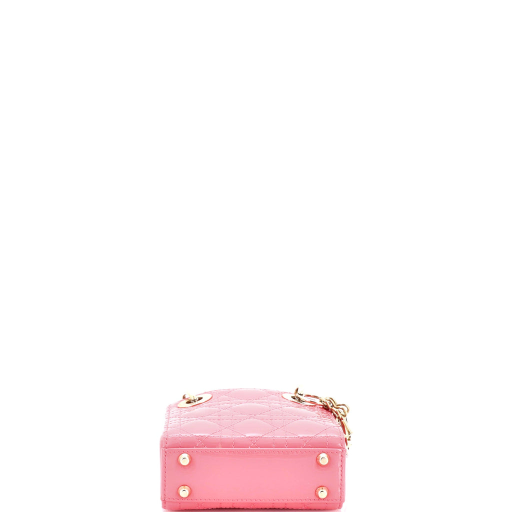 Lady Dior Bag Cannage Quilt Patent Micro