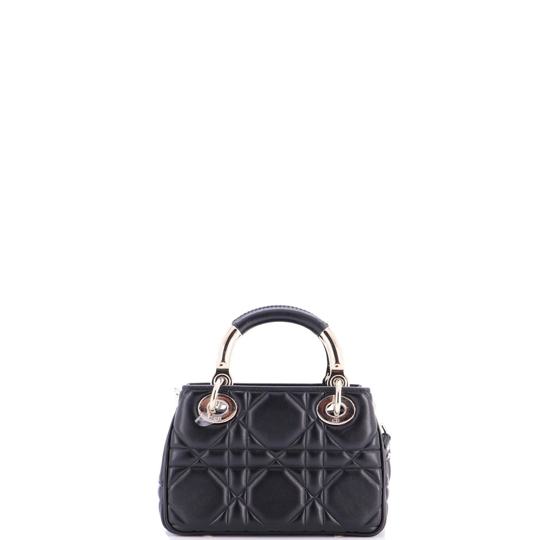 Lady 95.22 Bag Cannage Embossed Leather Mini