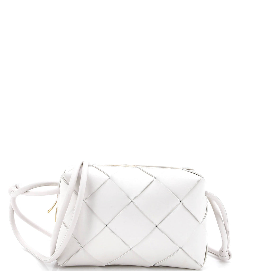 Cassette Camera Crossbody Bag Maxi Intrecciato Leather Small