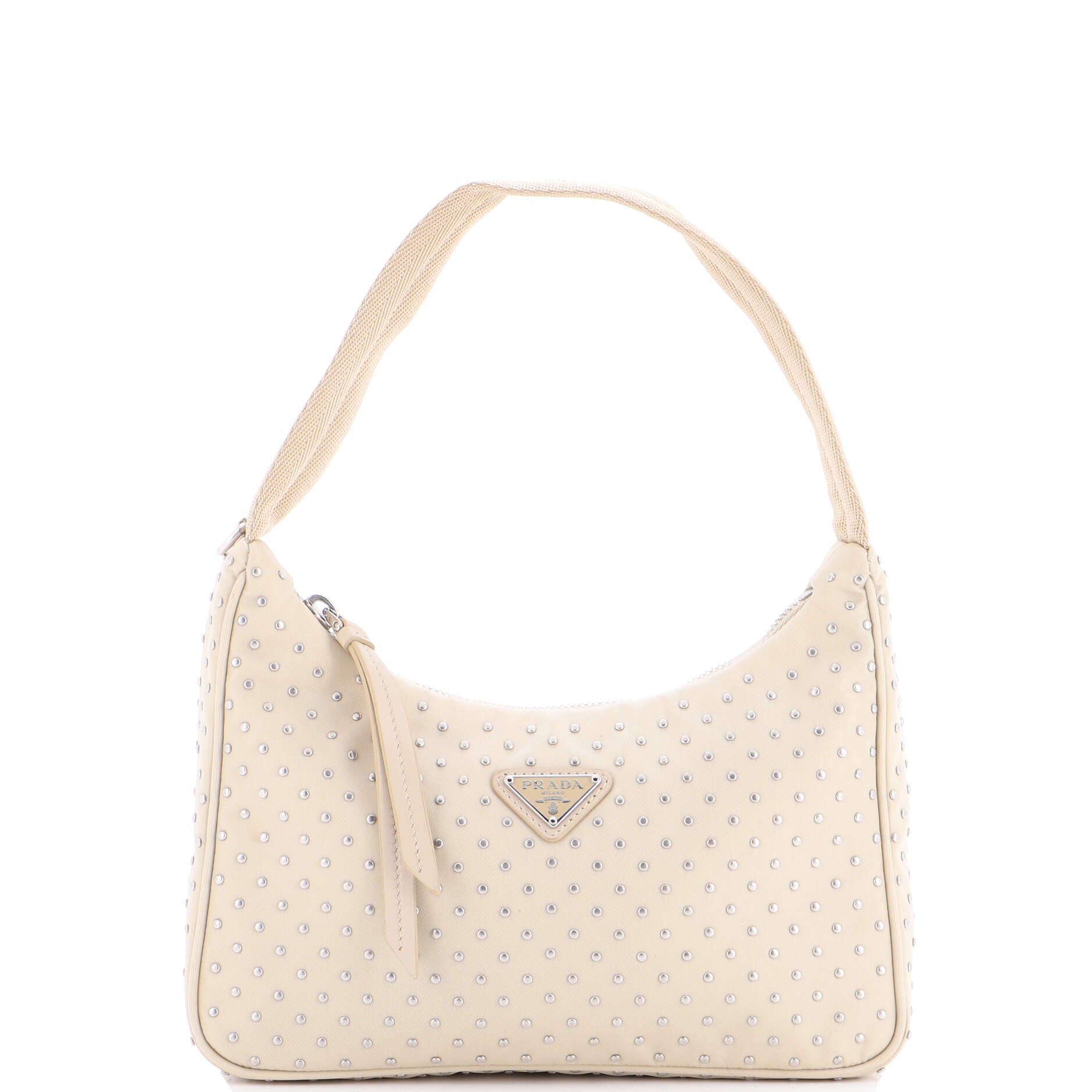 Re-Edition 2000 Hobo Studded Tessuto Mini