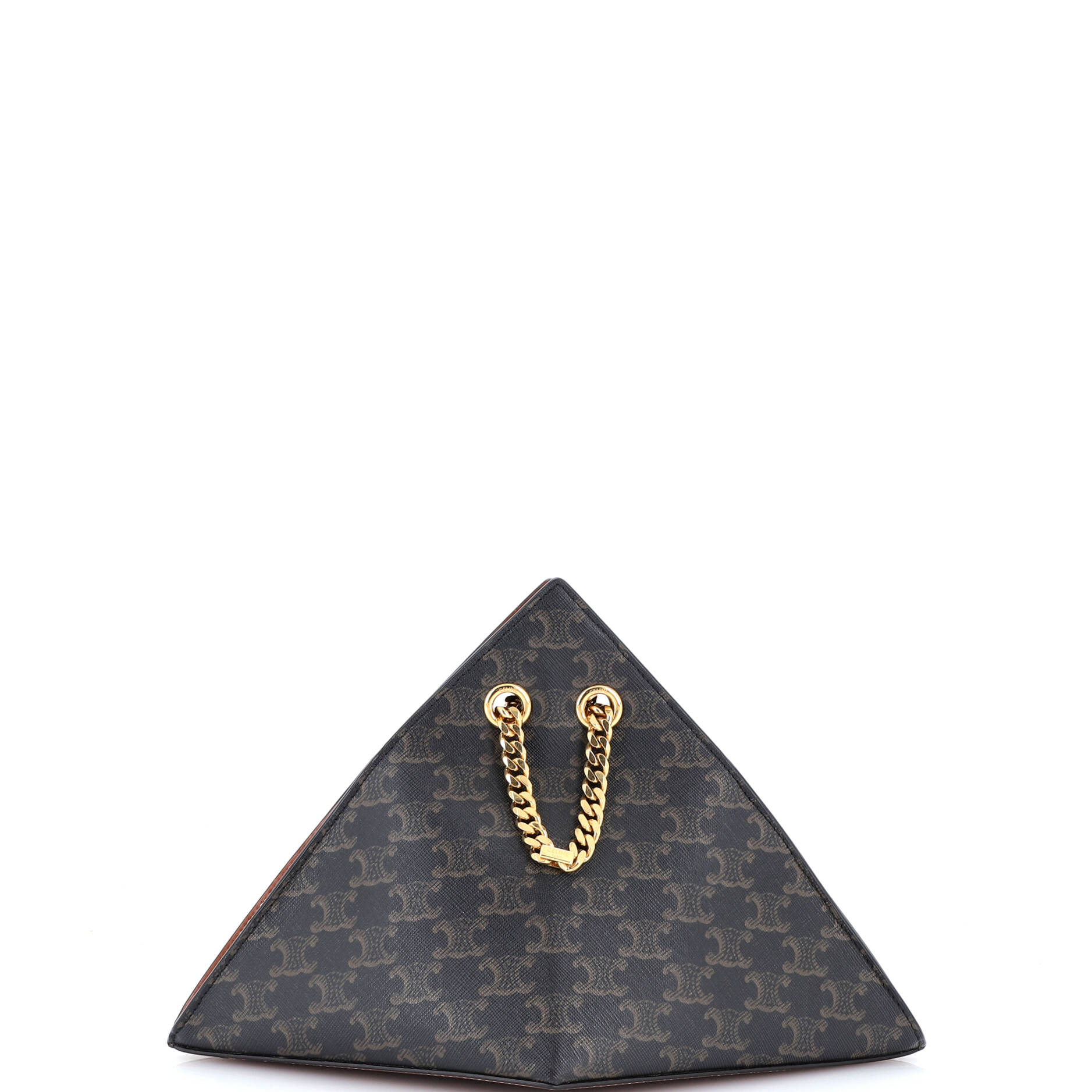 Pyramid Chain Shoulder Bag Triomphe Coated Canvas