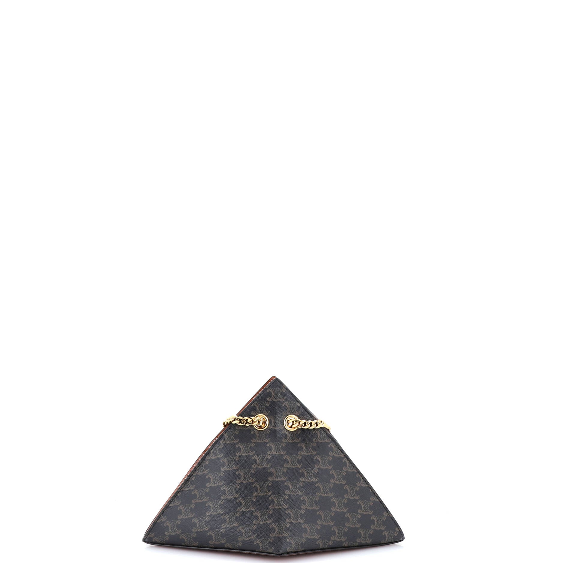 Pyramid Chain Shoulder Bag Triomphe Coated Canvas