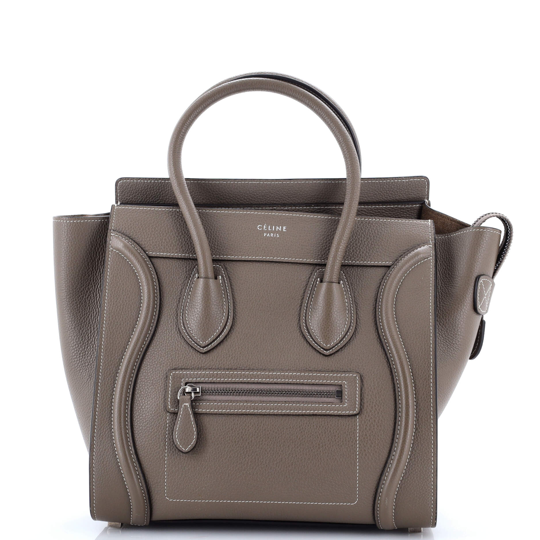Luggage Bag Grainy Leather Micro