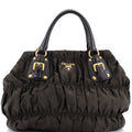 Gaufre Convertible Tote Leather and Tessuto Large