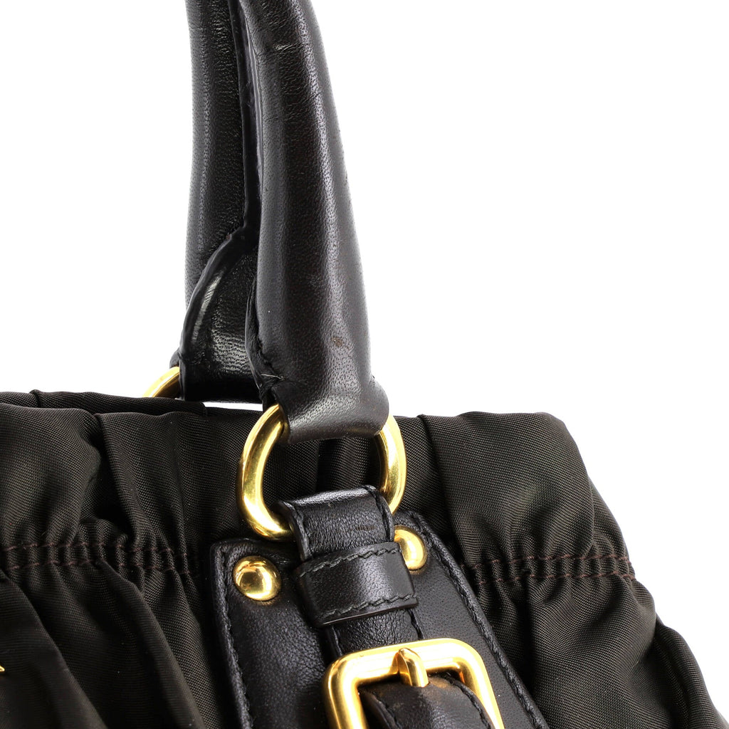 Gaufre Convertible Tote Leather and Tessuto Large