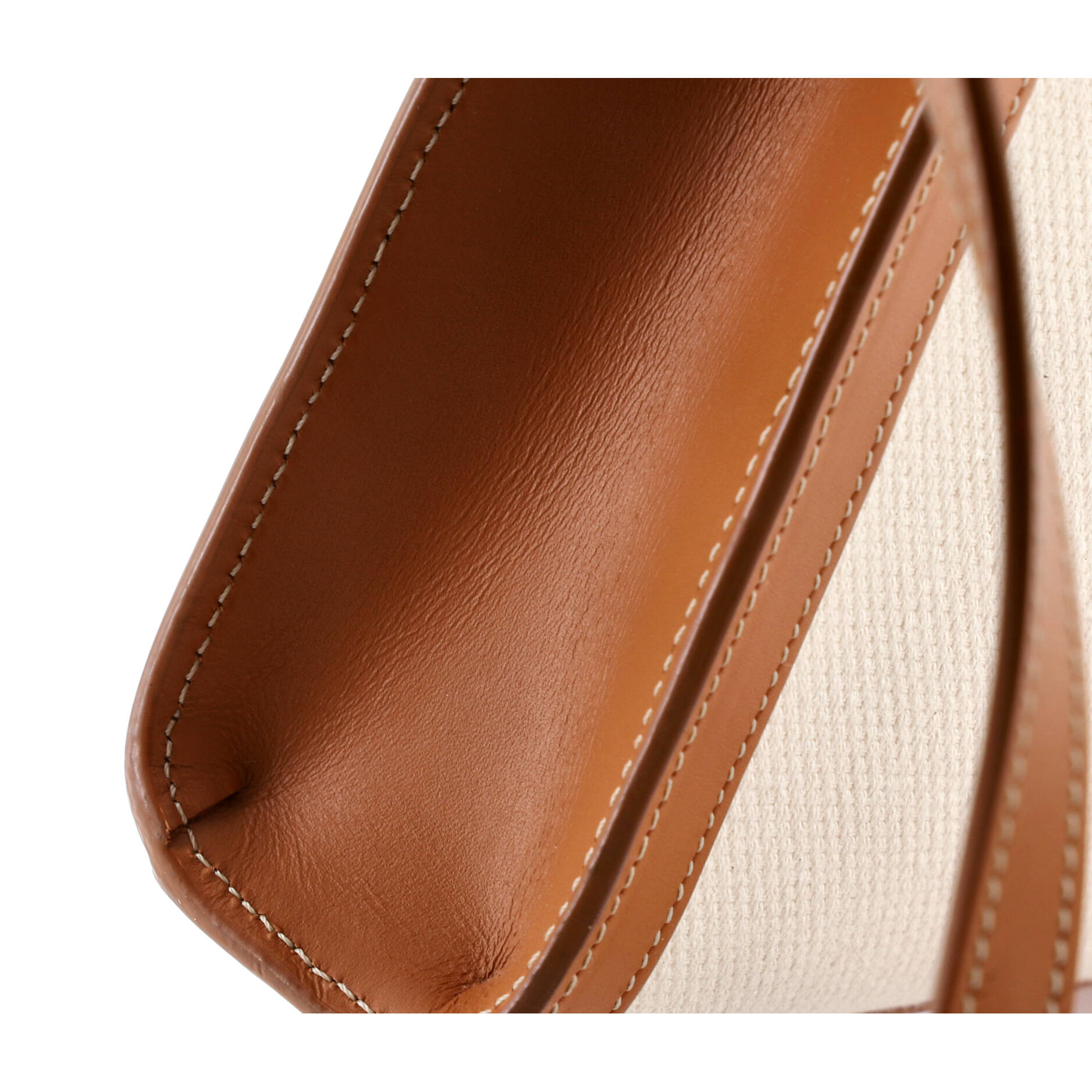 Vertical Cabas Tote Canvas with Leather Mini