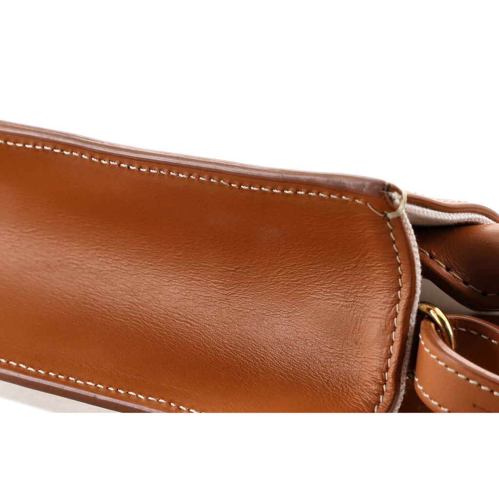 Vertical Cabas Tote Canvas with Leather Mini