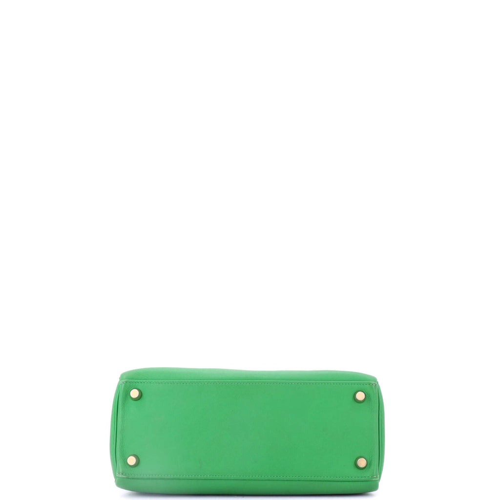 Kelly Handbag Bamboo Swift with Gold Hardware 25