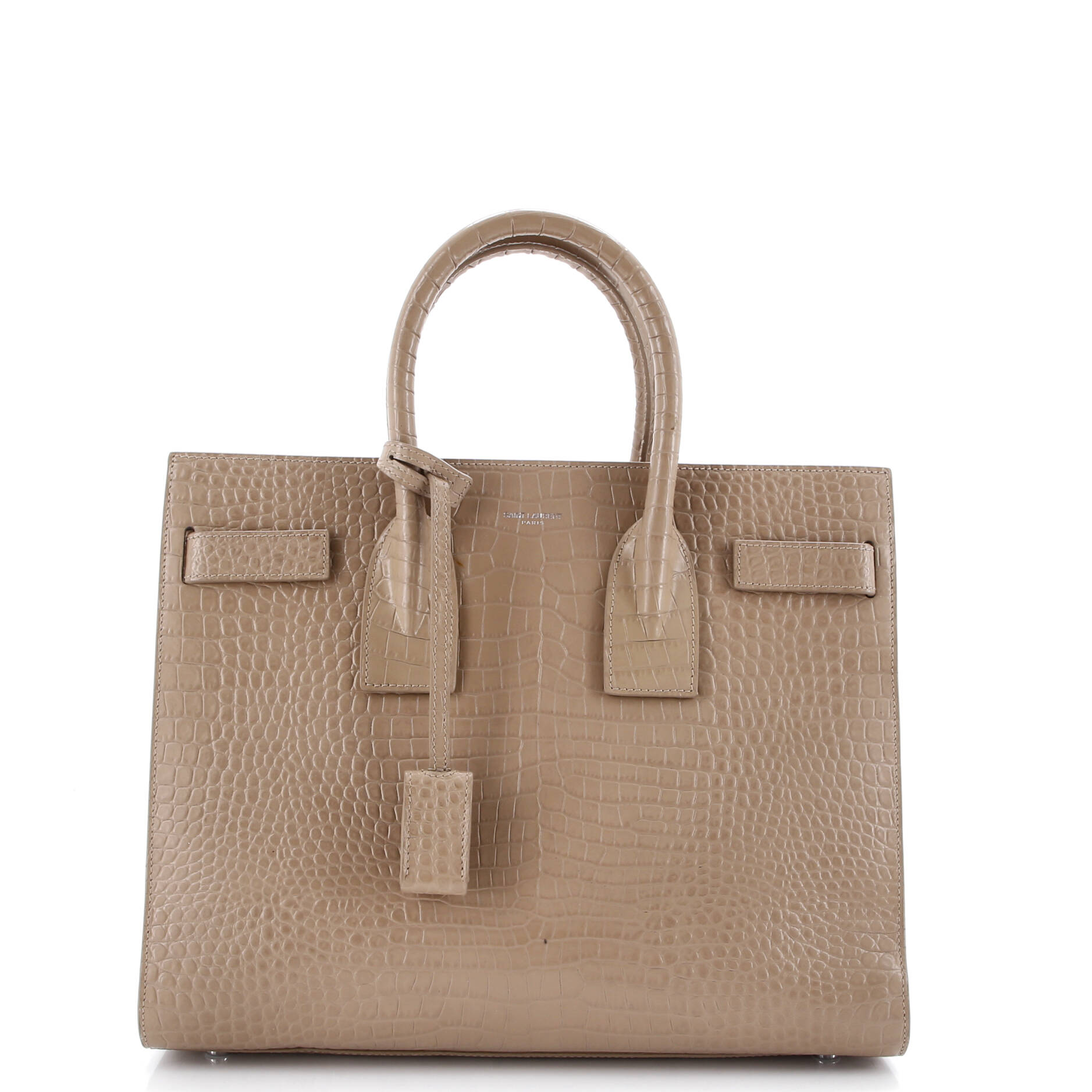 Sac de Jour Bag Crocodile Embossed Patent Small