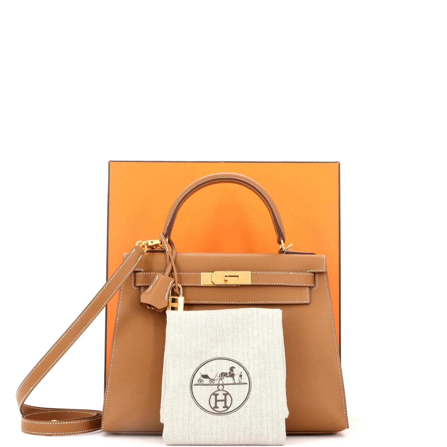 Kelly Handbag Gold Epsom with Gold Hardware 28